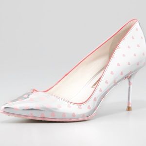 Sophia Webster Luella Metallic Heart Pumps